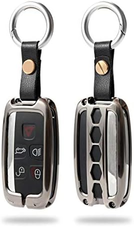 MJJEsports Car Key Case Shell Remote Key Case Holder Cover For Land Rover Discovery Range Rover Sport Evoque - stainless