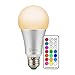 LumenBasic 60 Watt Color Changing Light Bulbs RGB with Warm White E27 with Remote Control and Wall Switch Control Dimmable RGBWW 10w Multicolor Bedroom Lights Color and Decoration