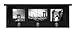Kiera Grace Riley Floating Modern Wall Mounted Coat Shelf with 3 Metal Hooks for Home, Office, 1Pack, Black