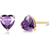 FANCIME 14k Solid Yellow Gold Stud Earrings Gemstone Prong Cluster Stud Earrings Fine Jewelry Gifts for Her Mom Women Wife