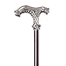 Design Toscano Classic Ornate Walking Stick, 35 Inch, Pewter Handle and Hardwood Cane, Silver