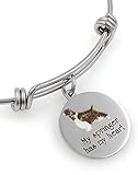 My Springer, Springer Spaniel Has My Heart Engraved Expandable Bangle Bracelet