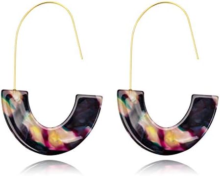 Tortoise Shel Earrings Statement Acrylic Earrings Resin Drop Dangle Earrings Fashion Jewelry For Women