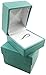 FlanicaUSA Deluxe Robin's Egg Blue Teal Jewelry Boxes for Necklace, Bracelet, Earrings and Watches (Ring)