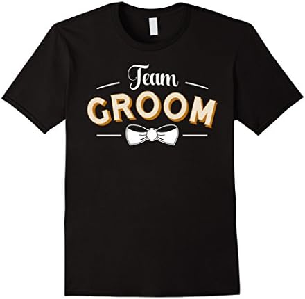 Mens Team Groom T-shirt Tshirts Wedding Husband Squad Shirt 3XL Black