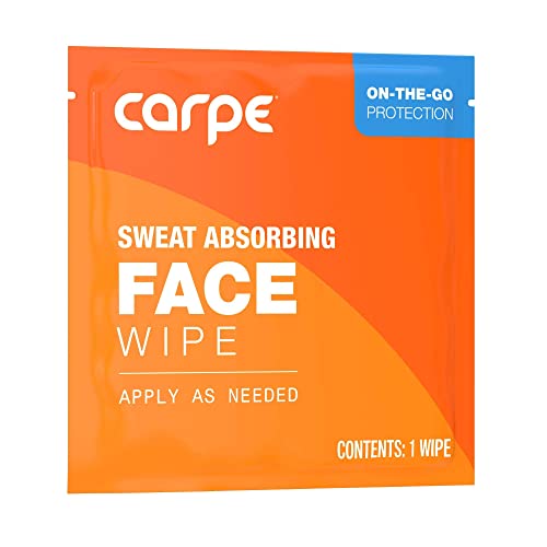 Carpe Sweat Absorbing Face Wipes (15 Facial Wipes). Witch Hazel & Tea