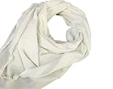 Solid White on White Hirbawi Arab Shemagh Head Scarf Neck Wrap Authentic Cottton
