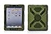 Pepkoo Ipad 2/3/4 Case Plastic Kid Proof Extreme Duty Dual Protective Back Cover with Kickstand and Sticker for Ipad 4/3/2 - Rainproof Sandproof Dust-proof Shockproof (Olive/olive)