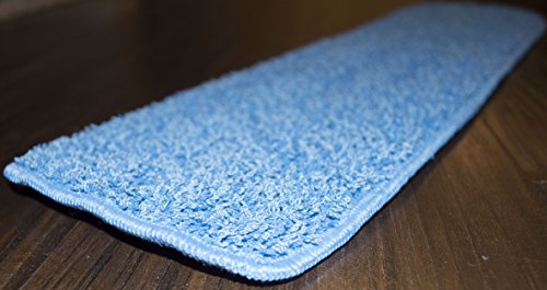 Nine Forty 18 Inch Microfiber Wet or Dry Flat Hardwood Floor Dust Mop Head Refill | Replacement Pads | Washable Industrial Commercial Supplies (2 Pack) - Thumbnail 2