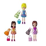 Polly Pocket Fashion Pack Combo, Polly, Lea, Lila, Clothes with bags, Doll Accessories