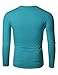 Doublju Mens V-Neck T-shirts with Long Sleeve