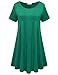BELAROI Womens Summer Casual T Shirt Dresses Short Sleeve Swing Tunic Dress(3X, Deep Green)