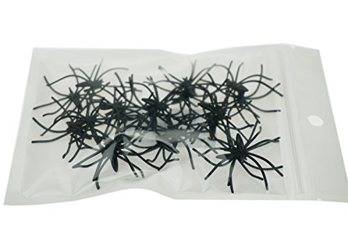 Bilipala Scary Plastic Spiders Small Fake Spider Joke Toys for Prank, Pack of 20