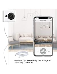 Paquete de 2 cables de extensión de alimentación para WyzeCam, Wyze Cam Pan, Yi Camera, NestCam Indoor,Netvue,Furbo Dog,Blink, Cloud Cam,Oculus Go, Micro USB de carga y sincronización de datos para cámara de seguridad
