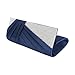 Jubileens Womens Elegant Pleated Satin Crystal Fashion Clutch Evening Bag Purse (Navy blue)