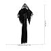 Halloween Decorations Scary Animated Hanging Ghost Props Life Size with Sound and Glowing Red Eyes for Halloween Décor Indoor Outdoor Party Favors (Black)