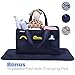 Diaper Caddy, Nursery Organizer: Best Navy Blue Portable Washable Diaper Caddy Organizer with Large Storage Space. Free Changing Pad (Navy, Large)
