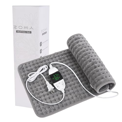 Compresa Caliente Electrica XL | Calentador Cobija Electrica Termica | Manta Termica con Control Digital y Apagado Automático | Compresas Calientes Terapeuticas | Gris 60x30