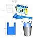Trash Bags Adroitbear 5 Gallon Kitchen Trash Bags Strong Material Small Size 17.7 x 23.6 Inch for Office Home Waste Bin 150 Counts (Blue)