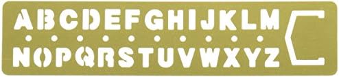 OfficeA Brass Template/Bookmark Alphabet (0762047001074)