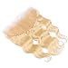 FDshine Blonde Frontal Lace Closure with Baby Hair Ear to Ear Frontals Human Hair 13x4 Free Part Body Wave (14