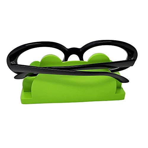 JewelryNanny Fun Frog Eyeglass Holder Stand for Kids Women - Securely Hold Kids Eyeglasses, Adult Reading Glasses like Bedside Nightstand Organizer, Cute Desk Accessories - Thumbnail 3