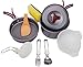 Camping Cookware Mess Kit Outdoors Bug Out Bag & Backpacking Gear Hiking Cookset , Cooking Equipment - Compact, Lightweight Hard Anodized Pot & Pan, Bowls, Folding Spork, Fork, Nylon Bag, 11 Piece