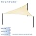 E&K Sunrise 12' x 12' x 12' Sun Shade Sail Triangle Canopy Shade Cover UV Block for Patio Backyard Garden Outdoor (Beige)