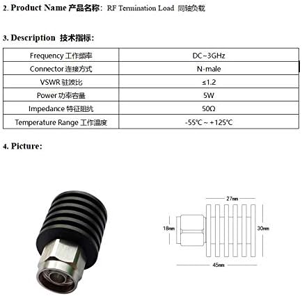 5W N Termination Load - 5 Watt Dummy Load 3GHz 50 Ohm N Connector (N - male) - Image 3