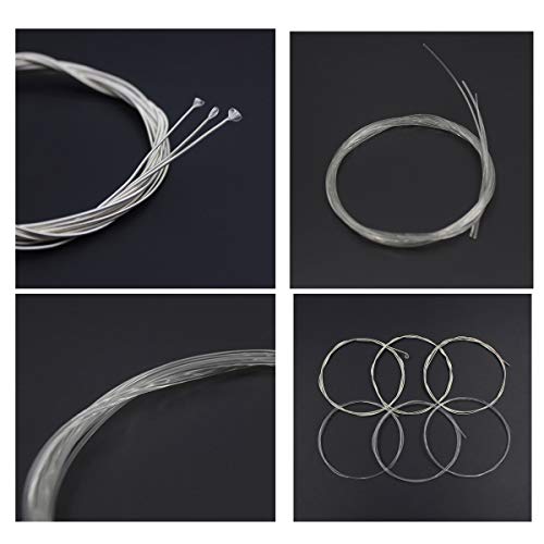 6 Pieces Classical Guitar Strings Nylon Silver Plated Copper Alloy Wrapped String for Classical Guitar