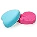 BMC 2pc Heart Shaped Silicone Multi Texture Surface Make Up Brush Cleaning Tool Set
