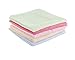 Taprilt Antibacterial 100% Bamboo, Washcloths, Face Cloths, Hypoallergenic Sensitive Skin Baby Wipes, Suitable for Kids, Set of 5, (Pink, Yellow, Green, Blue, Rose)