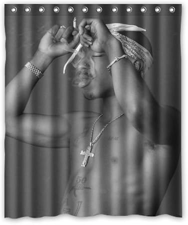 Shower Curtains Starfish Generic 2pac Tupac Shakur Bath Curtain 60 72 Inch Polyester Waterproof Amazon Co Uk Kitchen Home