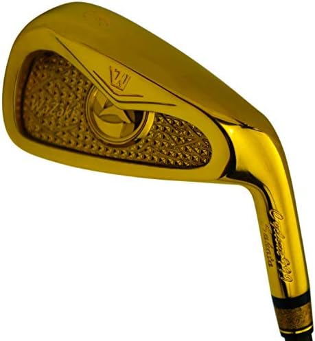 Japan WaZaki Cyclone IIIs Single Iron USGA R A Rules Golf Club,14K Gold Finish,Carbon Steel,Regular Flex,65g Graphite Shaft,RH,33 Degree,No 8