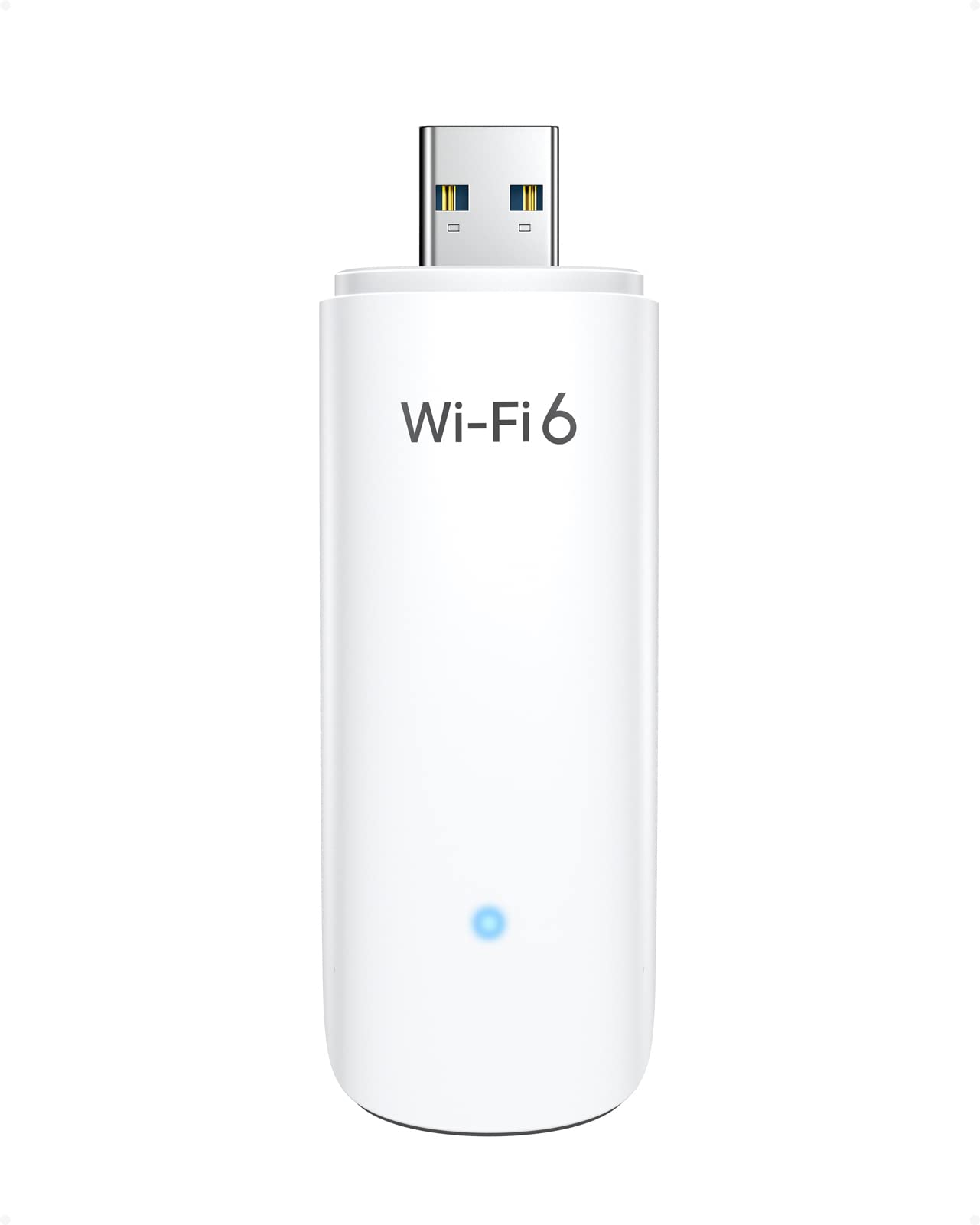 BrosTrend WiFi 6 USB Adapter Per Linux E Windows – 1800Mbps, Dual Band, Chipset Realtek RTL8832BU, Antenne Estere