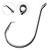 Bassfront 156Pcs Circle Hooks 2X Strong Offset Point Fishing Hooks, 90 pcs Octopus Inline Point (Not Offset) Straight Eye Circle Hooks, in Assorted Sizes Tackle Box
