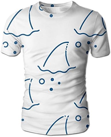 MIPU SHANGMAO Brilliant Shark Men's Baseball Sports Duplex Printing Tshirts 3D Printing Short Sleeves Tee