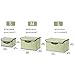 Larger Storage Cubes [3-Pack] Senbowe Linen Fabric Foldable Collapsible Storage Cube Bin Organizer Basket with Lid, Handles, Removable Divider For Home, Office, Nursery, Closet - (17.7 x 11.8 x 9.8”)