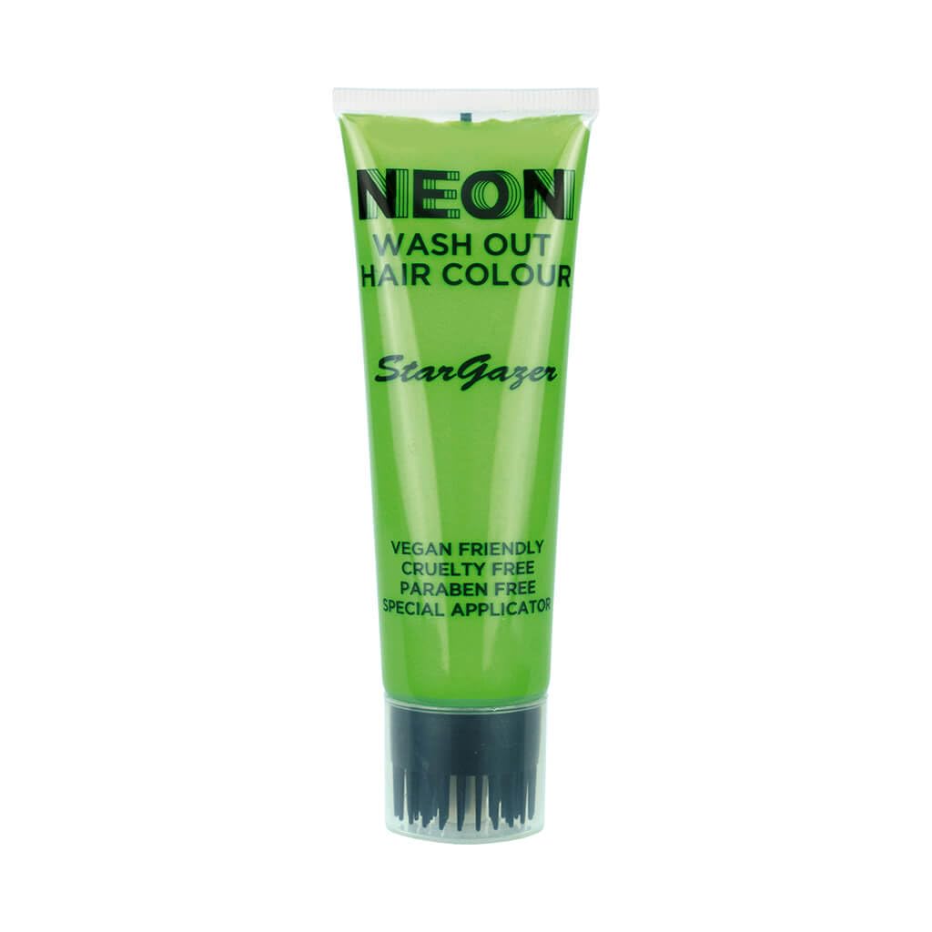 Stargazer Neon UV-Reactive Wash Out Hair Colour, Super Vibrant Colour, Green