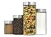 Anchor Hocking 4-Piece Callista Glass Canister Set with Stainless Steel Lids, Clear -