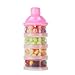 Accmor Formula Dispenser On The Go, 4 Compartments Stackable Formula Container for Travel, Baby Milk Powder Kids Snack Container, BPA Free ﻿