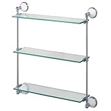 Gatco 1395 Franciscan Premier Glass Shelf, Chrome