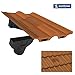 Terracotta Double Roman Roof Tile Vent & Adapter, Marley Russell Redland Lagan