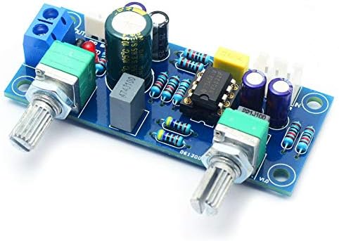 Adanse Low Pass Filter Bass Subwoofer Pre-AMP Amplifier Board Dual Power NE5532 Low Pass Filter Bass Preamplifier DIY Kit
