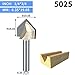 HUHAO CNC Router Bits 1/4 Inch Shank V Groove Coated Carbide Cutting Tool 90 Degree 3/4 Cut Dia for Wood
