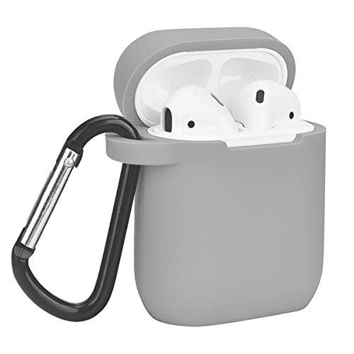 Airpods Case, Coffea AirPods Accessories Shockproof Case Cover Portable & Protective Silicone Skin Cover Case for Apple Airpods Charging Case (Gray)
