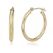 10k Yellow Gold 2mm Basic Pincatch Hoop Earrings in 12mm, 14mm, 16mm, 18mm, 25mm, 30mm and 50mm! (18.00, Hoop - 18mm)