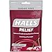 Halls, Relief Sugar Free Cough Drops, BLACK CHERRY, 25 Count