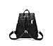 Z-joyee Casual Purse Fashion School Leather Backpack Shoulder Bag Mini Backpack for Women & Girls,Black2