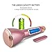 Wireless Karaoke Singing Machine Microphone+Bluetooth Speaker 2in1 Compatible with iOS Android Singing App and Song Recording for Kids Sing Practice,KTV,Home Karaoke,Indoor&Outdoor Party(Rose Golden)